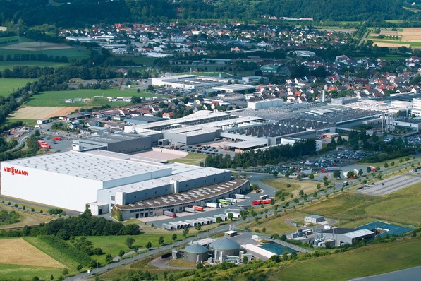 Der Viessmann-Standort in Allendorf (Eder) mit ca. 4500 Mitarbeitern.