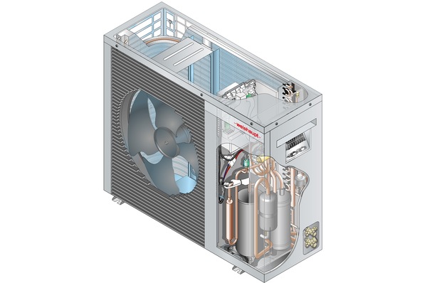 Weishaupt: Außeneinheit der Luft/Wasser-Wärmepumpen WSB 8.