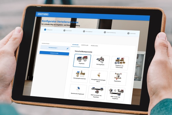 Zewotherm: Konfigurator für vorkonfektionierte Verteilerschränke.