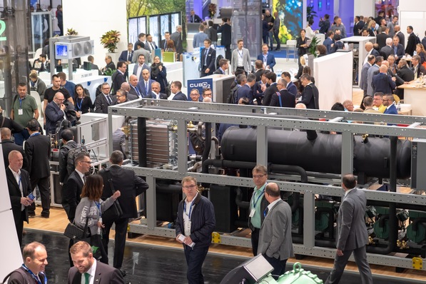 Bild 1 2018 präsentierten sich 1019 Aussteller auf der Chillventa. Mit 35 490 Fachbesuchern wurde ein Rekordwert erreicht.