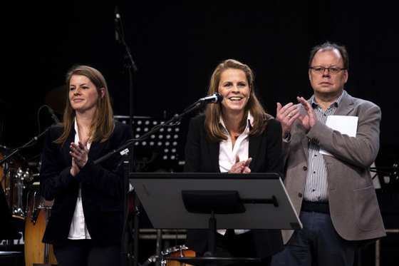 Die Roth Gesellschafter Dr. Anne-Kathrin Roth, Christin Roth-Jäger und Claus-Hinrich Roth blickten in ihrer Rede auf die Historie zurück und sind optimistisch für die Zukunft.