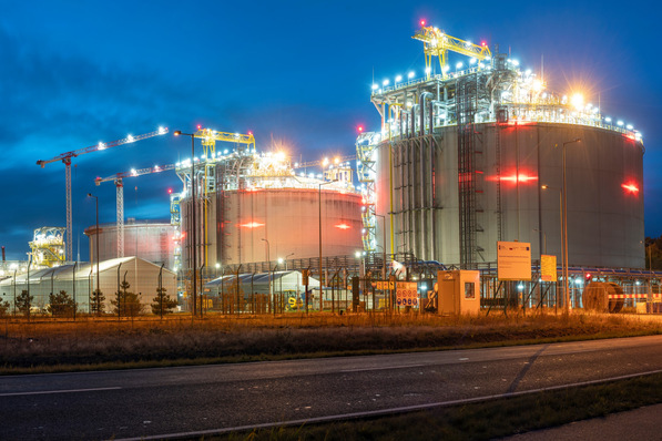 LNG-Terminal in Swinemünde (Świnoujście), Polen.