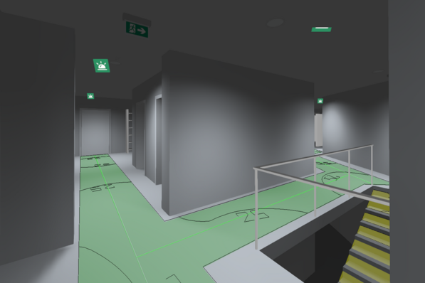 g Flucht- und Rettungsweg in DIALux evo.