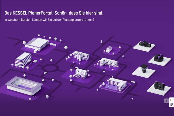 Unter planer.kessel.de sorgt die Aufteilung nach Objekt- und Produktart für eine schnelle, intuitive Navigation.