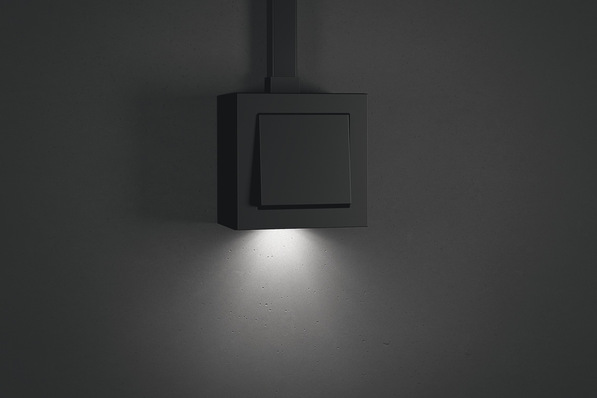 Gira: E2 Aufputz mit Beleuchtungselement.