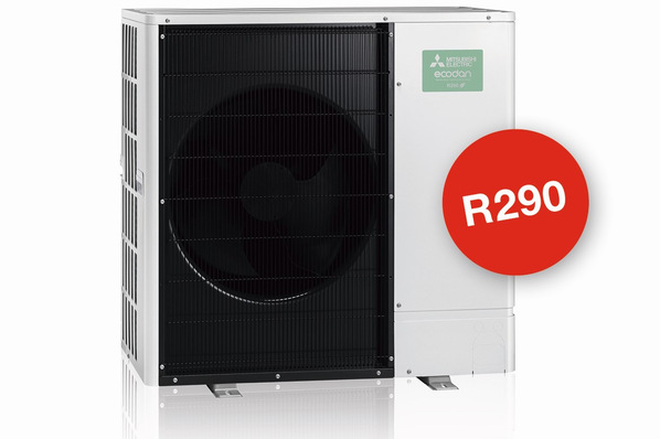 Mitsubishi Electric: R290-Monoblock-Wärmepumpe.