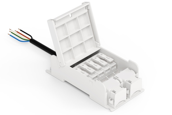 Wago: Leuchtenanschlussbox mit Linect-Schnittstelle.