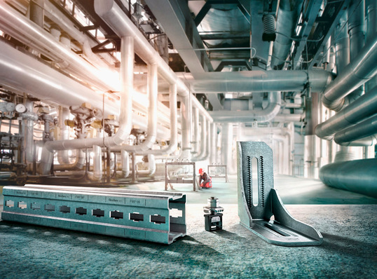 fischer: Schienensystem FMS für schwere Installationen.