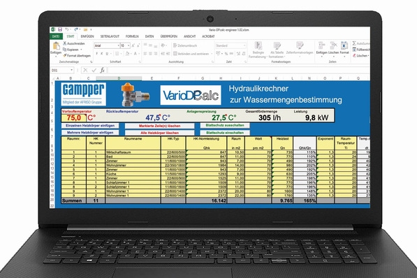 Gampper: Tool zur Berechnung und Dokumentation nach EnSimiMaV.