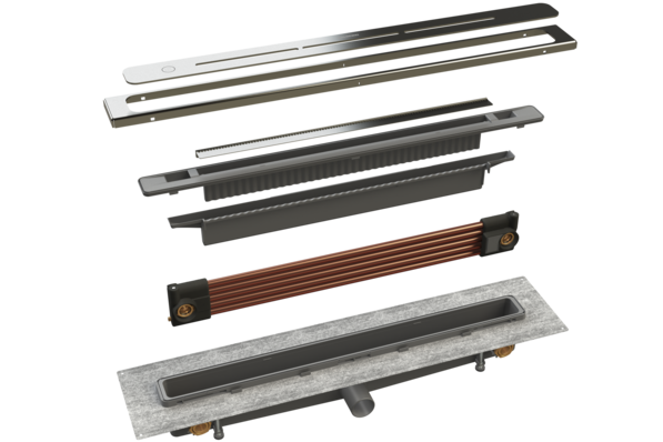 Kaldewei: Ausführung Heatrecovery der Duschrinne FlowLine.