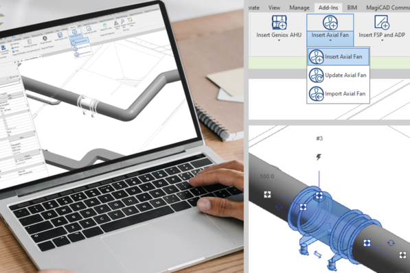 Systemair: BIM-Plug-in „Configurator für Axialventilatoren“.