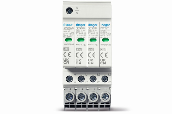 Hager: Typ-2-Überspannungsableiter SPB420.