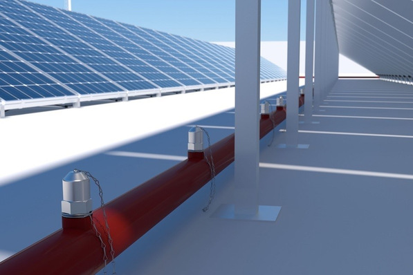  Minimax: PVProtect. „PV-Düsen“ sorgen mit ihrer gezielten Anordnung für ein flächendeckendes Sprühbild.