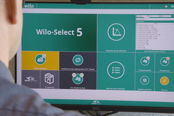  Wilo: Pumpenauslegung mit Wilo-Select.