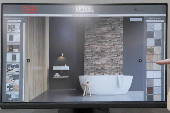  Roth: Online-Konfigurator für die Wandverkleidungssysteme Vipanel und Batipanel.