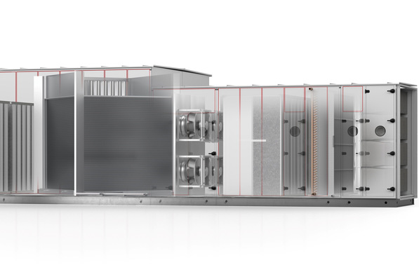 Bild 1 Die Aufteilung des Gesamtvolumenstroms auf mehrere Ventilatoren sorgt für homogenere Strömungsverhältnisse im Gerät. Auch Vibrationen und Schallemissionen fallen geringer als bei einem Freiläufer aus.