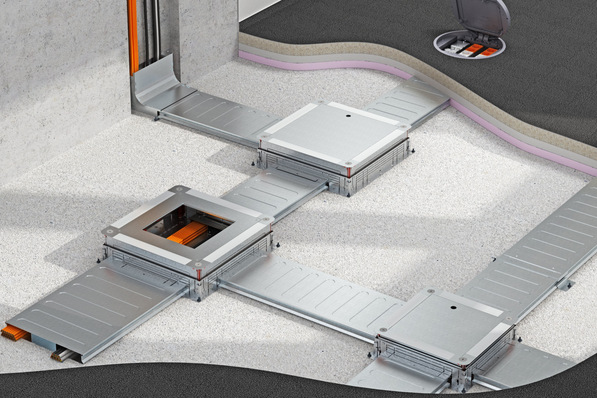 OBO: Systemübersicht des estrichüberdeckten Kanalsystems EÜK.