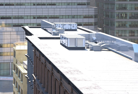 Systemair: Geniox Side-by-Side auf einem Dach.