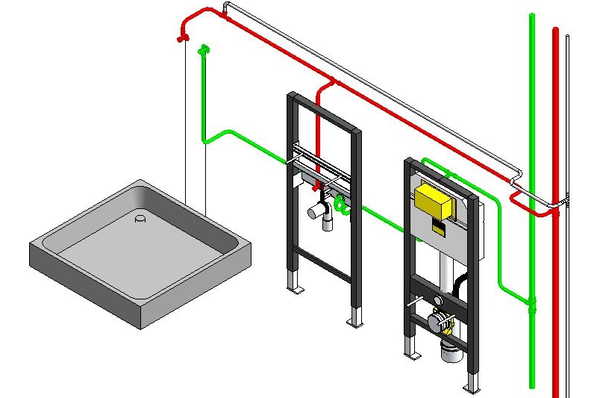 Viega: Variantenbeispiel einer BIM-Vorlage.