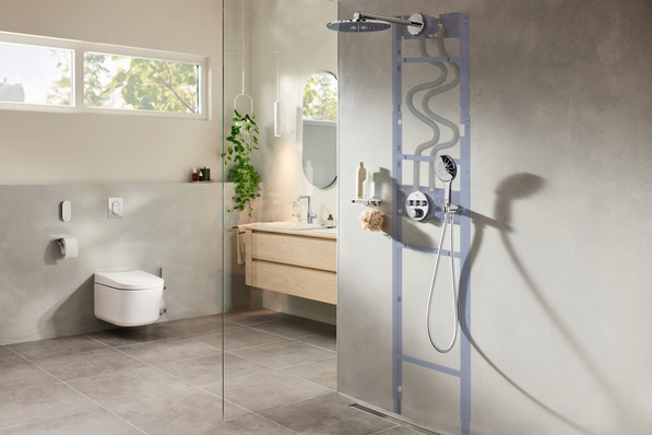 Grohe: Rapido Duschrahmen.