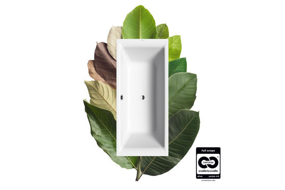 Rund 600 Kaldewei-Artikel in der Farbe Alpinweiß dürfen sich ab sofort „Cradle to Cradle Certified® silver“ nennen, von bewährten „Klassikern“ bis zu edlen Designobjekten fürs Luxusbad.