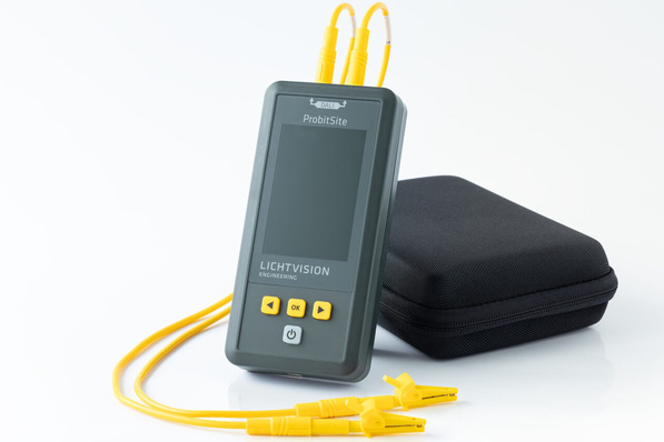 Bild 1 Mit dem Testgerät ProbitSite lässt sich die Funktionalität von DALI-Systemen auf der Baustelle überprüfen.