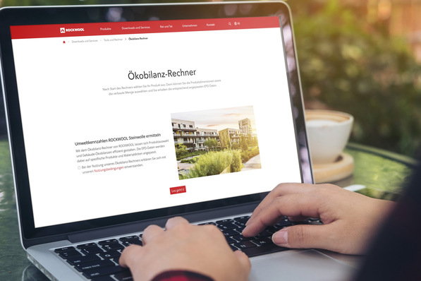 Rockwool: Der Ökobilanz-Rechner  unterstützt das Erstellen von Ökobilanzen auf Gebäudeebene.