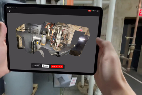 Bild 1 Mit 3D Aufmaß-Apps lässt sich beispielsweise die Anlagentechnik per Smartphone oder Tablet schnell, einfach und kostengünstig dreidimensional erfassen.