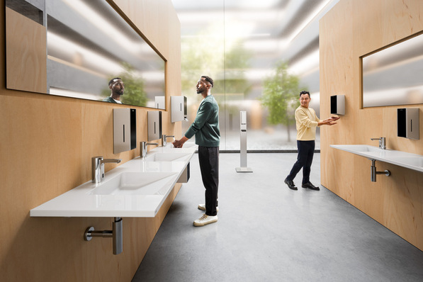 KWC Professional: Waschplatzlösung aus Mineralgranit.