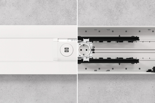 Hager: Kanalsteckdose Schuko mit USB-C-C.