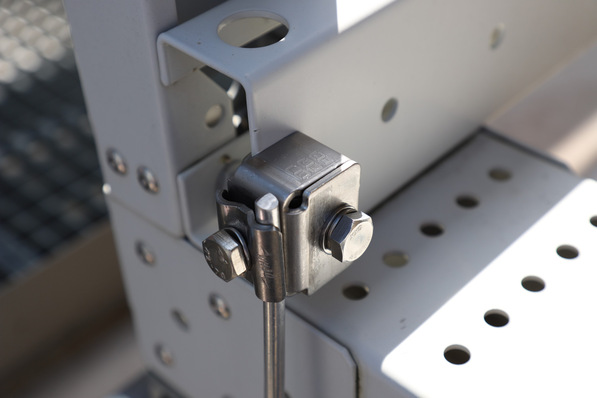 Dehn: Anschlussklemme für Stahlträger.