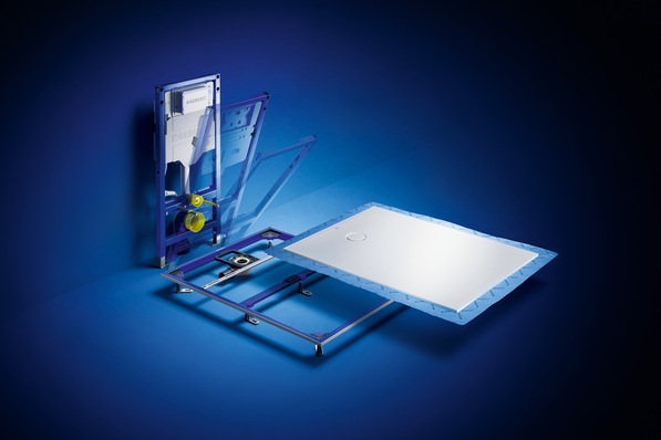 Geberit hat das Sortiment der Duofix-Familie erweitert: Das bewährte Duofix Installationselement für WC und Waschplatz gibt es jetzt auch für den Duschplatz.