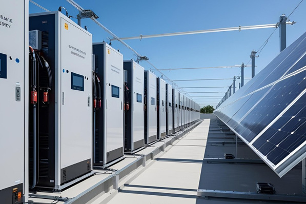 Bild 1 Batteriespeicher in Verbindung mit Photovoltaik-Anlagen bieten für Industrie und Gewerbe eine praktische und wirtschaftliche Möglichkeit der Eigennutzung des erzeugten Stroms.