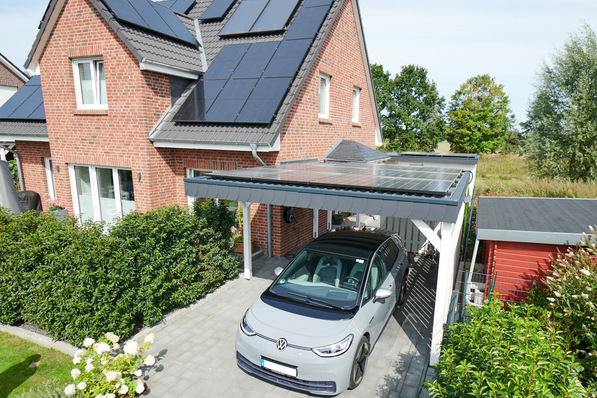 Bild 1 Die dezentrale Energiewende mit eigener Stromerzeugung und der Elektrifizierung von Wärme und Mobilität kann die eigenen Energiekosten auf mehreren Wegen senken und auch das Stromnetz und damit die Allgemeinheit von Kosten entlasten.