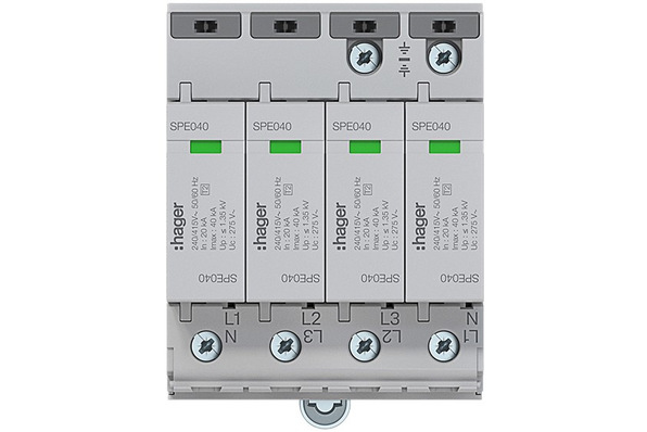 Hager: Überspannungsschutz Typ 2.