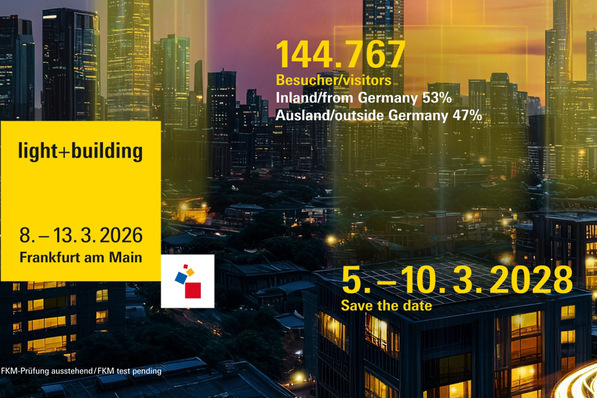Light + Building 2026 in Zahlen: Internationale Beteiligung, hohe Besucherzufriedenheit und starke Erneuerung.