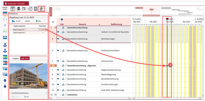 Weise Software: Modul „Baubegehung“ in SiGe-Manager.