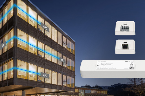 Esylux: Der APC Ethernet Link ermöglicht ein linienübergreifende Steuerung von DALI-2-Anlagen.