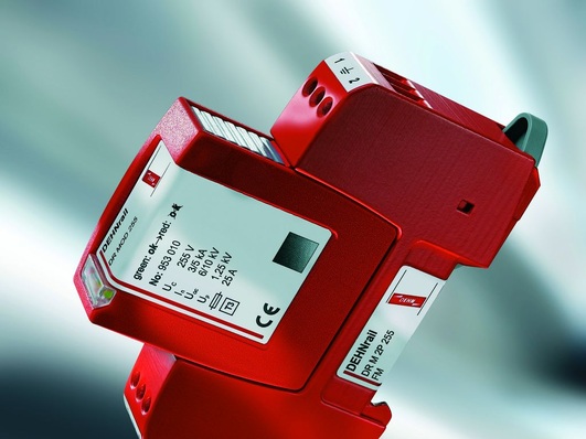 Dehn: Dehnrail modular mit Red/Line-Ableiterdesign.