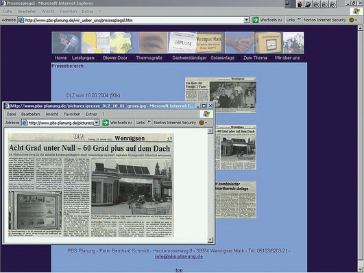 Presseartikel wirken werbewirksam im Web — und umgekehrt: Web-Adressen machen sich gut in Presseartikeln.