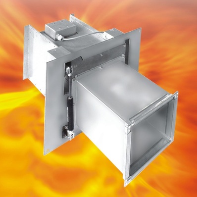 GSB Firesafe II K90: Feuerschutzabschluss für bis zu 20000 m3/h fetthaltige Küchenabluft.