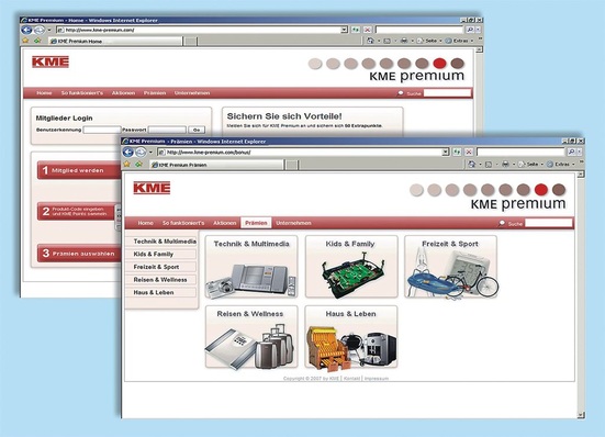 Aktionsseite von KME Premium.