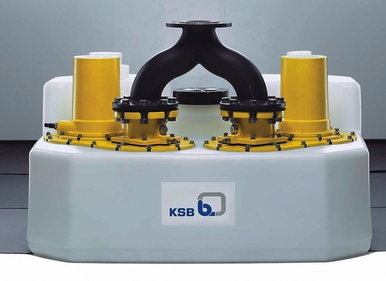 KSB: Überflutbare Fäkalienhebeanlage der Baureihe Compacta.