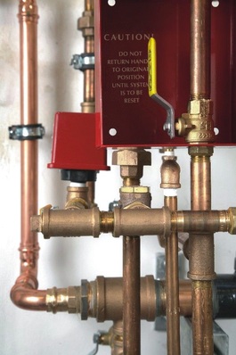 Sprinkler-Modellanlage im Haus 1.