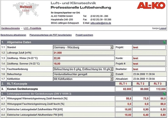Einfache Änderungsmöglichkeit von Rahmenbedingungen.