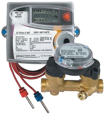 Allmess: Ultraschall-Wärmemengenzähler CF Echo II WP speziell für Wärmepumpen.
