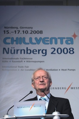 Werner Rolles hob bei der Eröffnung der Chillventa die erheblichen Energiesparpotenziale hervor, die die Kälte- und Klimatechnik vor allem durch die Nutzung von Ab- und Umweltwärme zum Heizen bietet.