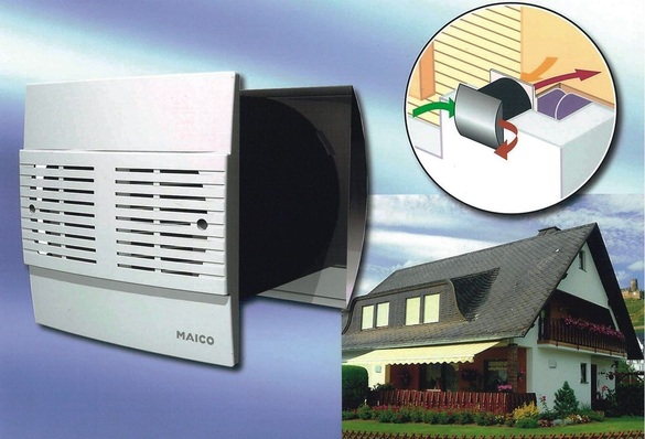 Maico: Dezentrales Lüftungsgerät mit Wärmerückgewinnung.