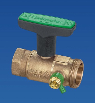 Heimeier: Den Trinkwasserkugelhahn Globo D gibt es jetzt auch in einer Variante mit Entleerungsfunktion.