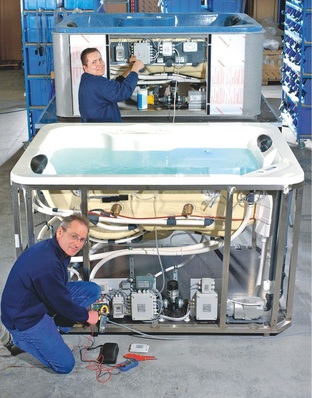 Repabad hat seine Spa-Pool-Produktion für einen best­möglichen Arbeitsablauf neu strukturiert.